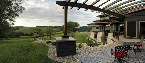 Karr Residence. Panorama Looking North at Farm Land. Exterior Living. Good Times.