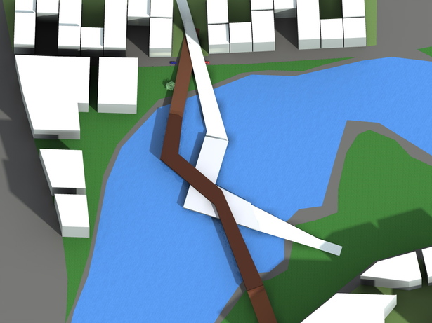 Wind energy production bridge by day