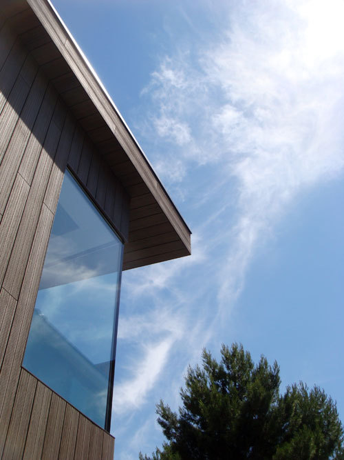 detail of the wooden facade