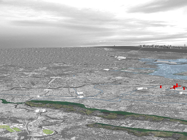 New Monuments + Infrastructural Crossings = Territorial restructuring
