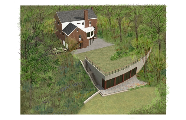 Proposed Pool House, Aerial View