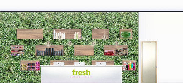 Fresh Salon Interior Elevation.