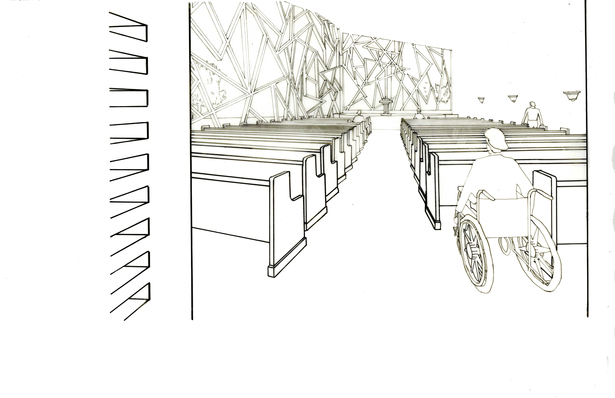 interior chapel perspective (ink on vellum)