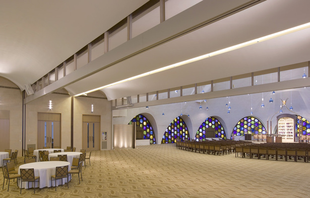 View of renovated Social Hall looking toward Sanctuary