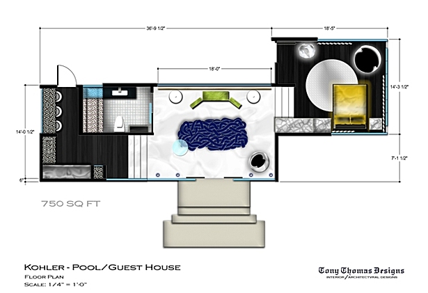 KOHLER GUEST/POOL HOUSE - THE PLAN