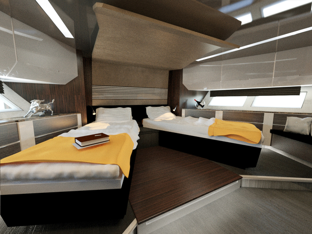 Twin room with transformed beds