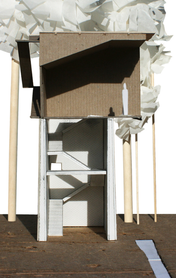 elevated study and outdoor room_section