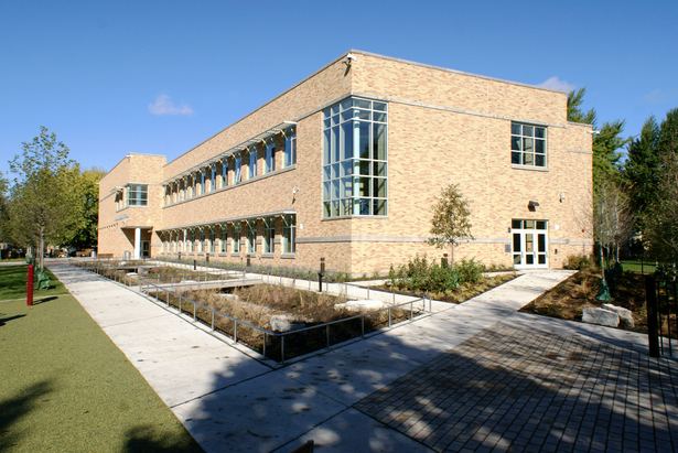 Exterior View with View of Bio-Swale