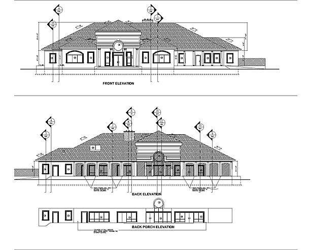 This is the houses front and back elevations. 