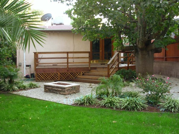 Backyard - expanded deck with improved 