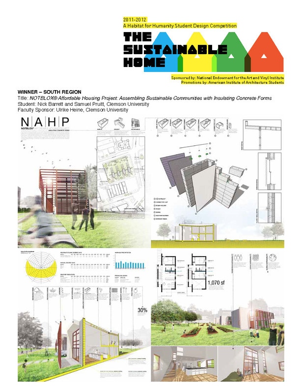 Sustainable home habitat for humanity student design competition Sustainable home habitat for humanity student design competition