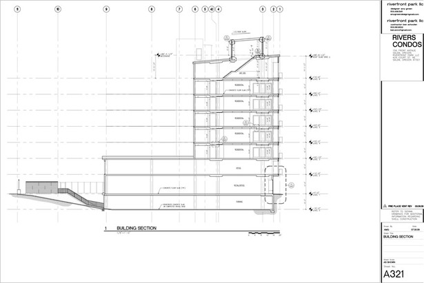 CAD section through condo building