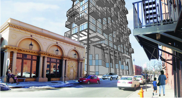 Close up from High & Poplar Streets
