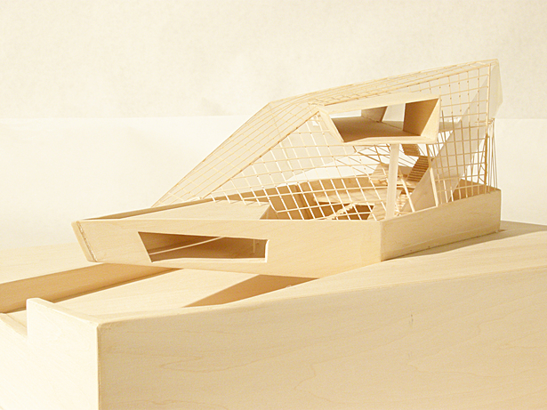 Hand Built Model West Facade