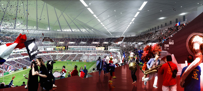 Interior rendering (Image: Populous and Ateliers 2/3/4/)