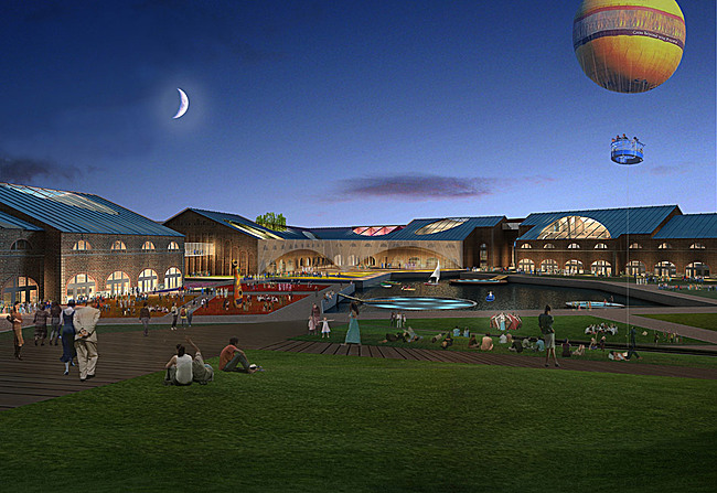 WORKac's winning entry to redevelop and design New Holland Island in Saint Petersburg, Russia (Image: WORKac)