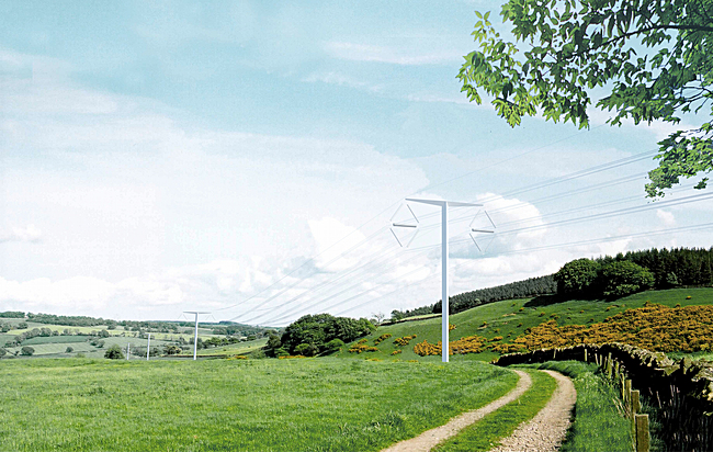 P33 Bystrup - The T-Pylon Team: Bystrup – Architecture, Design & Engineering The T-pylon is designed as a slender and compact tower. The reduced visual impact makes it fit well into different settings as a no-nonsense icon. The conductors are arranged in a triangular configuration that minimizes the extent of the circuits and the magnetic fields. To adapt to the changing character and colors of the landscape as well as the aggressiveness of the local atmosphere the pylon is available as...