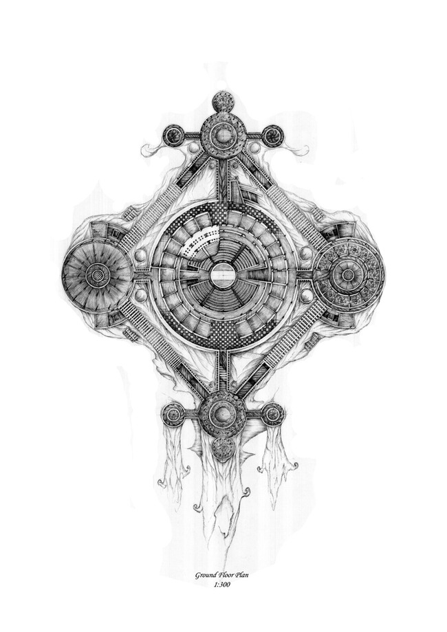 Floating Bhavacakra by Risha Na