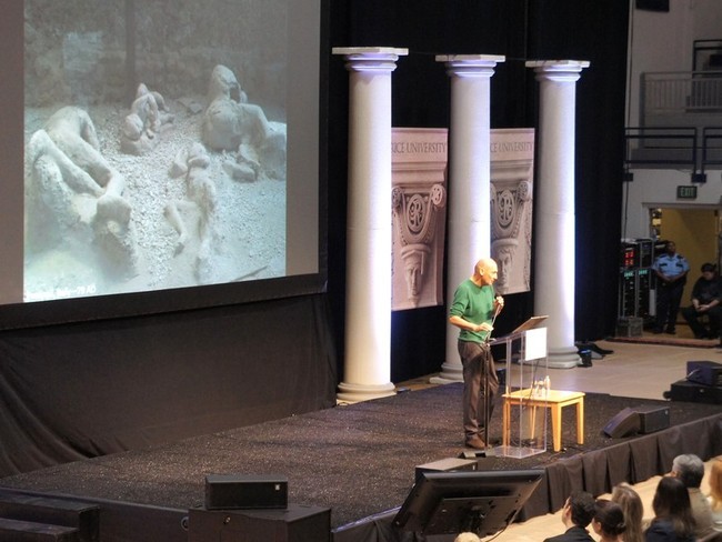 Rem Koolhaas, at Rice University's Tudor Fieldhouse