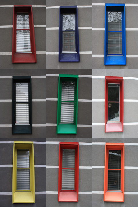 Window frames of Juhani Pallasmaa's addition to the Court of appeal, in Kuopio.