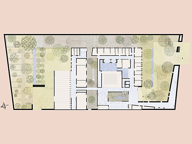 Holcim Bronze Award: Training center for sustainable construction: Ground floor.