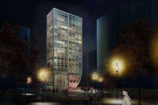 Night view (Image: HAO / Holm Architecture Office)
