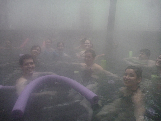 Inside the hot springs