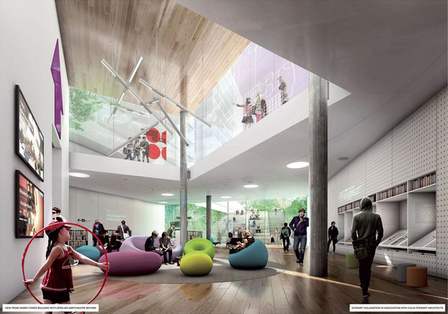 Rendering of the winning entry by Stewart Hollenstein with Colin Stewart Architects (Image courtesy of City of Sydney)