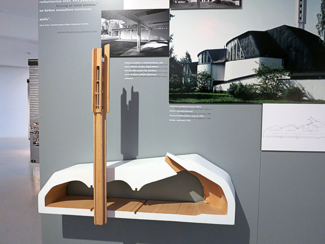Model of the Vuoksenniska Church (Church of 3 Crosses), Vuoksenniska, Finland 1958