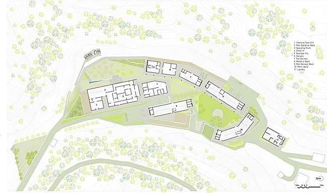 Site plan, upper site (Image courtesy of MASS Design Group)