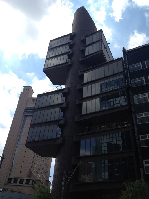 Shizuoka Press & Broadcasting Building By Kengo Tange via John Tubles