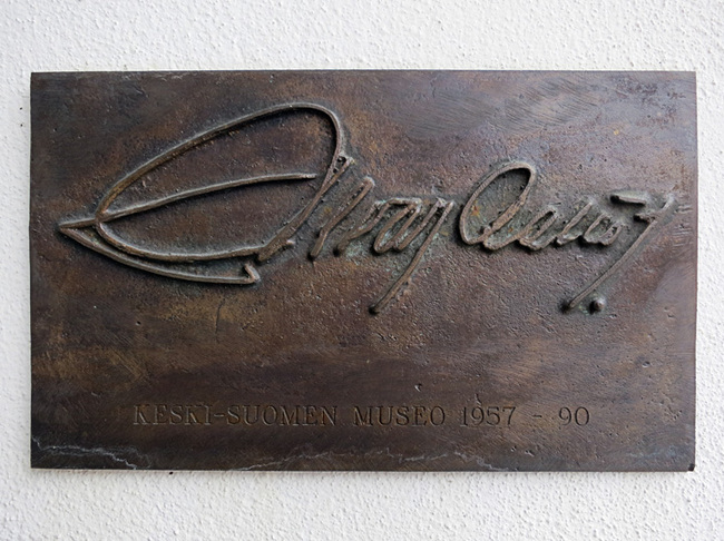 Alvar Aalto Signature at his museum in Jyväskylä