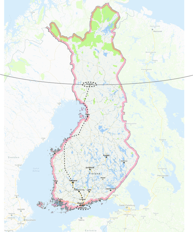 VR Train Trip from Helsinki to Rovaniemi