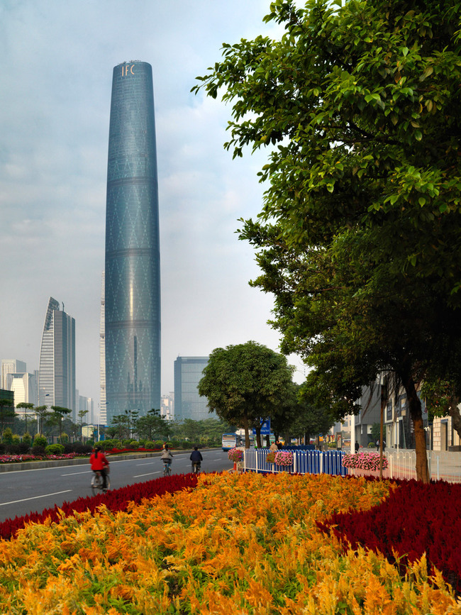 Guangzhou International Finance Center in Guangzhou, China by Wilkinson Eyre Architects (Photo: Jonathan Leijonhufvud)