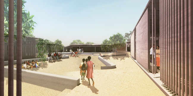 Global Holcim Awards 2012 Gold: Secondary school with passive ventilation system, Gando, Burkina Faso: The project improves the children of Gando’s future through education. (Image © Holcim Foundation)