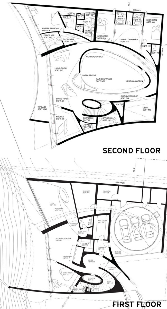 Zaha's proposed home in San Diego via The Architects Newspaper
