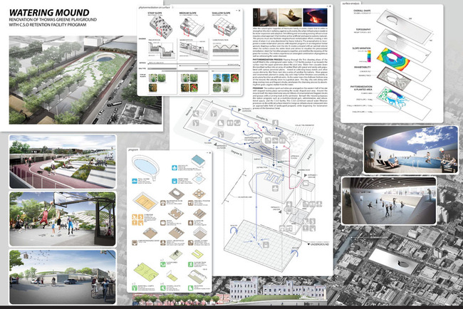 Honorable Mention: Watering Mound Urban Playground: Bhujon Kang, Andre Bighorse; Phoenix, Arizona