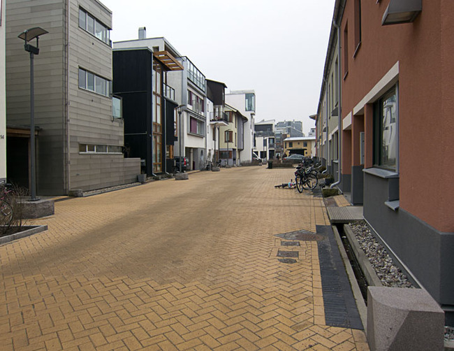 Quaint street in the Bo01 housing complex in Malmö
