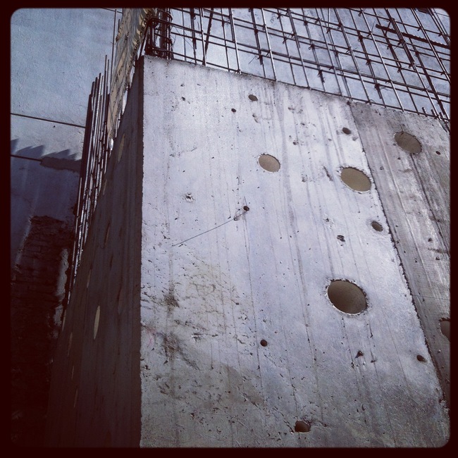 exterior concrete walls