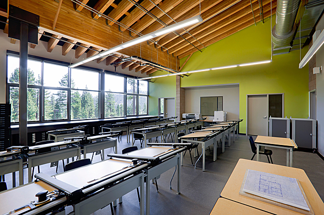 Students hone their skills in CAD drafting and graphic design, at South Tahoe High School. 