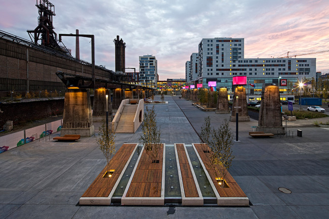 Winner of Luxembourg's Bauhaereprais in the category 'Space and Landscape Design': LUX - Place de l'Académie in Esch-sur-Alzette, Luxembourg by AllesWirdGut (Photo: Roger Wagner)