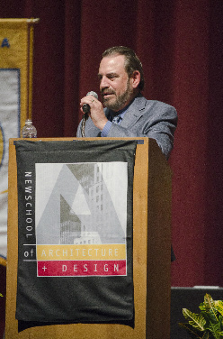 NSAD President Steve Altman speaking at the school's convocation ceremony Oct. 19, 2012.