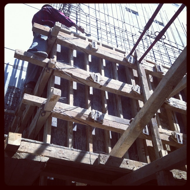 exterior concrete walls