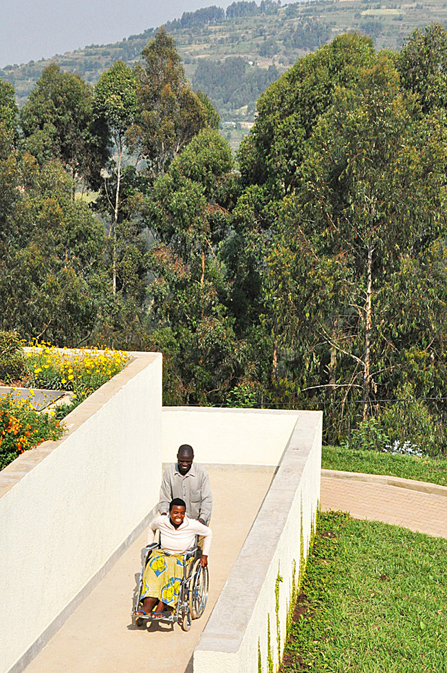 Wheel chair accessible ramps. (Photo courtesy of MASS Design Group)