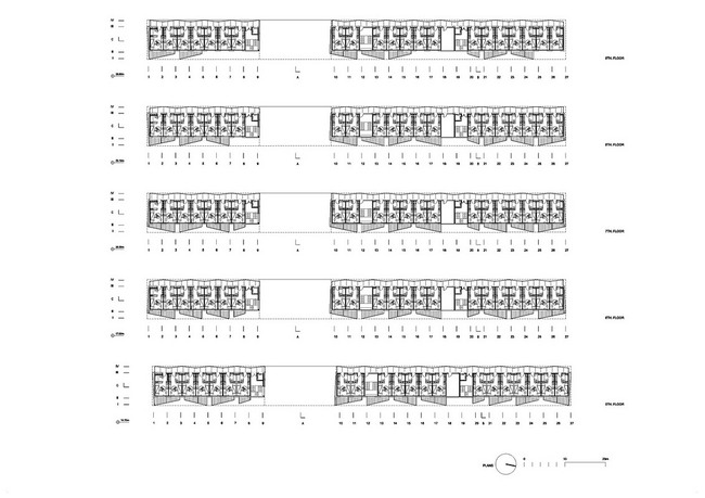 Floor plans, 6-9 (Image: OFIS Arhitekti)