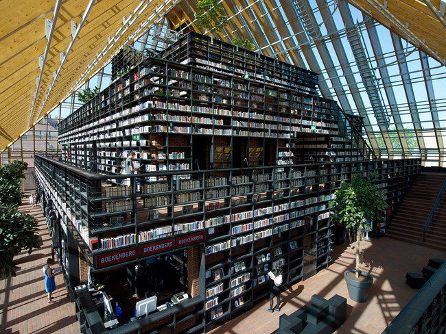 Book Mountain, Spijkenisse, The Netherlands by MVRDV (Photo: Jeroen Musch)