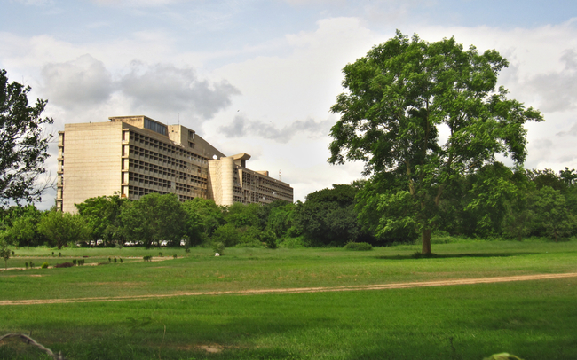 The Secretariat in its bed of green