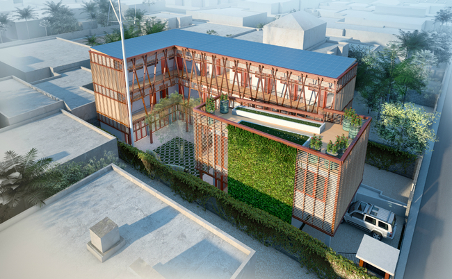 HOK’s design for Project Haiti, an orphanage for Port-au-Prince, was inspired by the way kapok trees store water and maximize available resources.