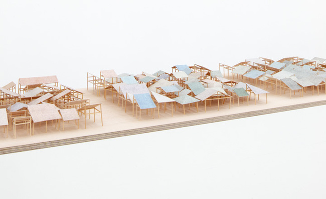 The minimalist display is representative of Ishigami's exploration of the subtlety of the natural elements (he's often referencing water, air, clouds and wind in his work; Image via wallpaper.com)