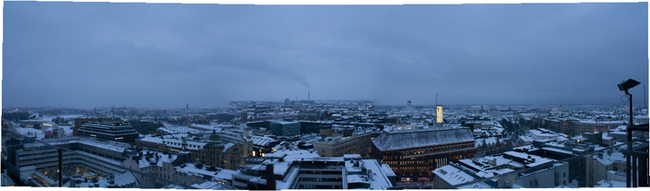 Helsinki to the South and the 8 story datum